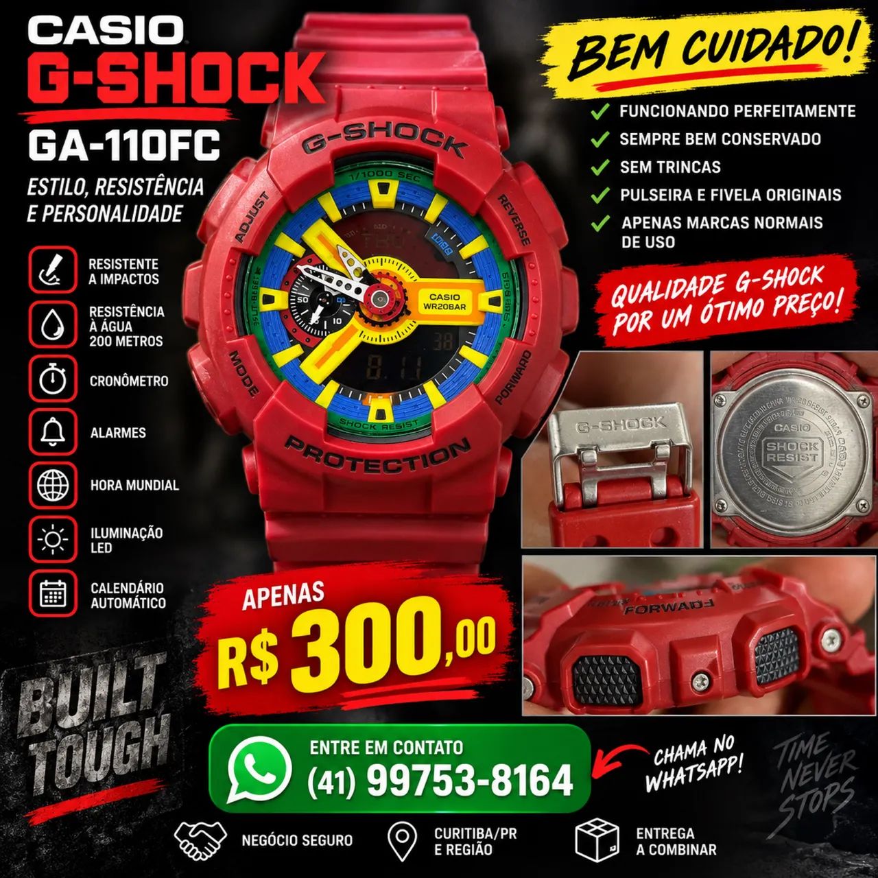 Casio ga110fc item de coleção 