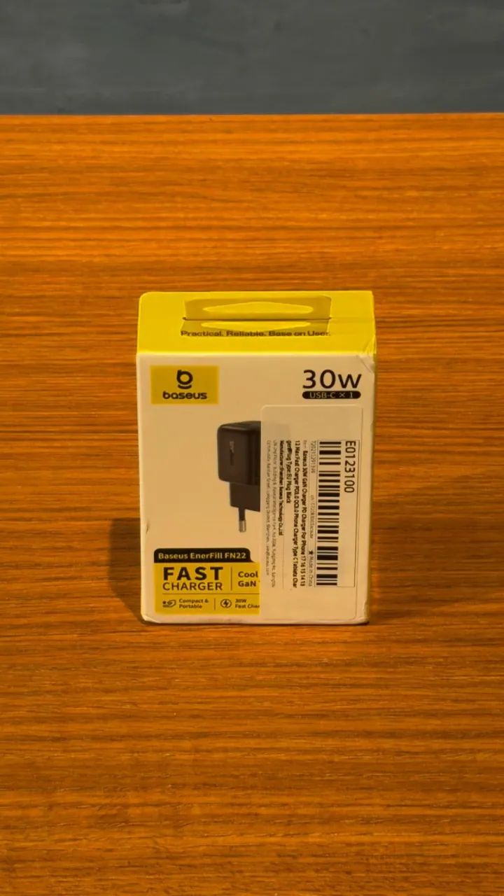 Combo Carregador Baseus 30W + Cabo Ultra Resistente 2m