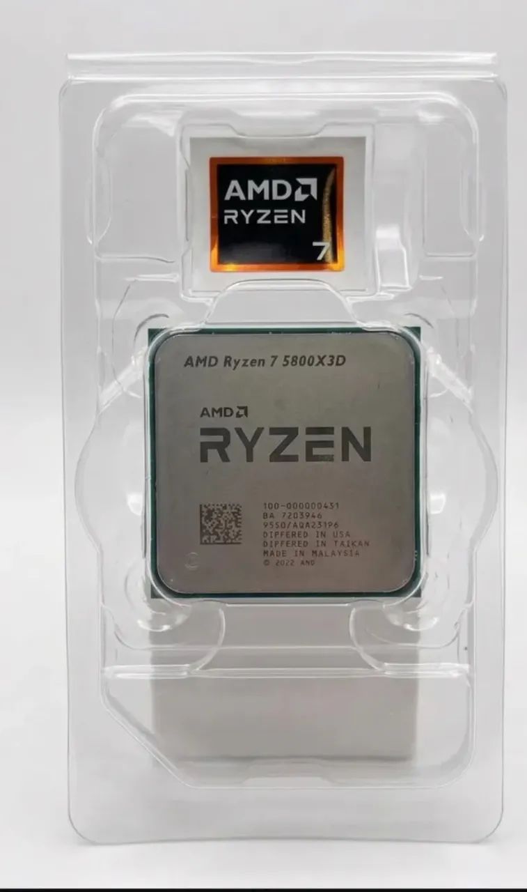 CPU AMD Ryzen 7 5800X3D CPU Processador AMD Ryzen 7 5800X3D Box (AM4/8 Cores/16 Threads/4.5GHz