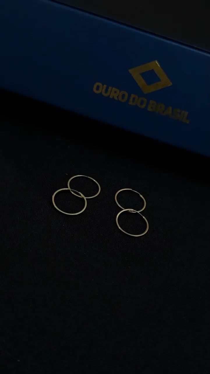 Brincos Argolas Ouro 18K