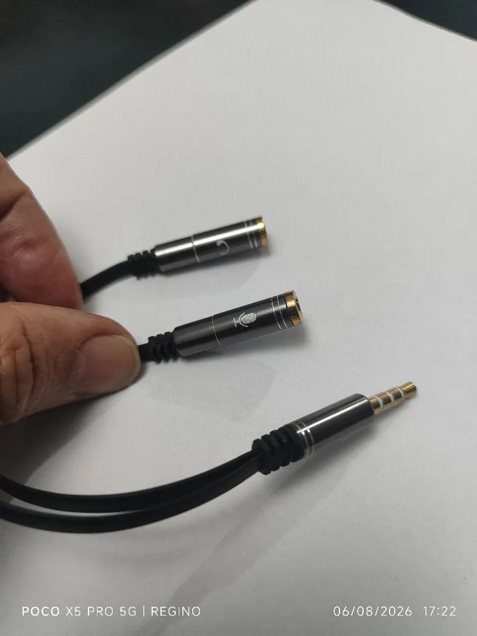Cabo adaptador de divisor de áudio P2  - Foto 3