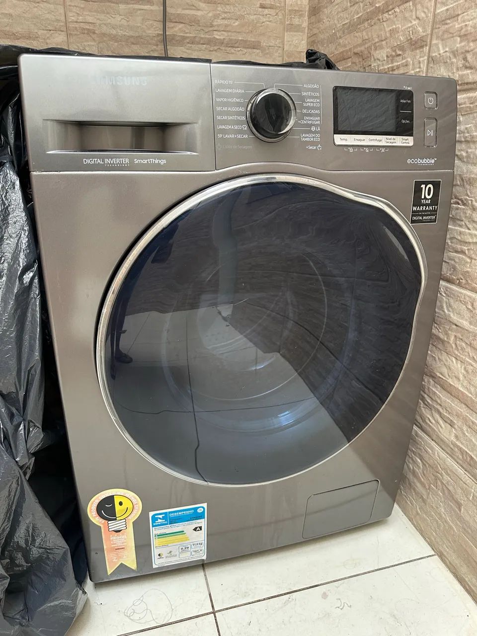 Lava e Seca Samsung Ecobubble com Wi-Fi- WD11J64E4AXF