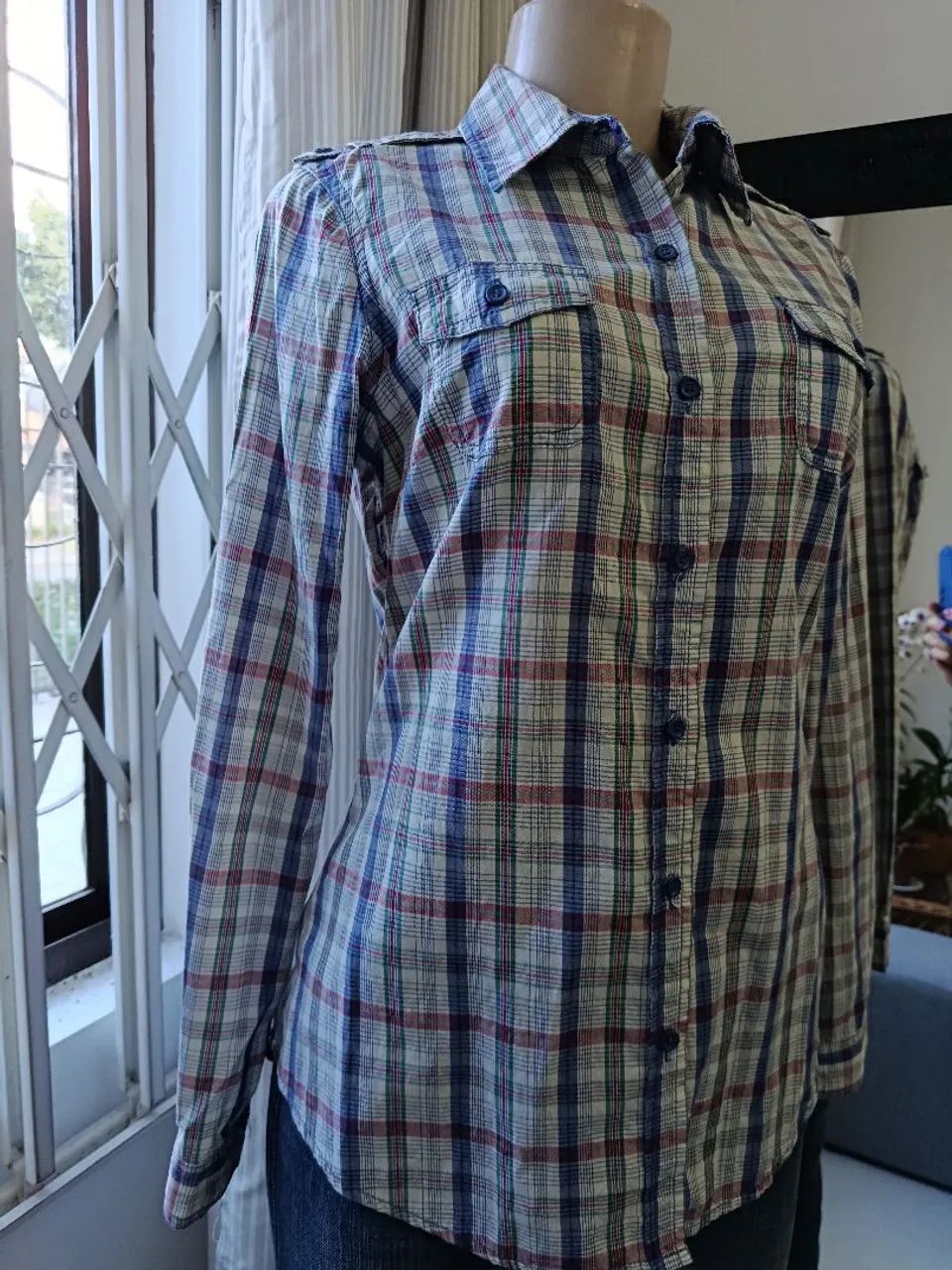 Camisa xadrez 100% algodão  - Foto 3
