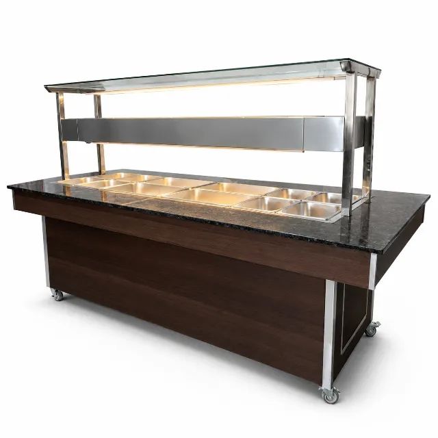 Buffet self-service quente inox 10 GNs 1/2