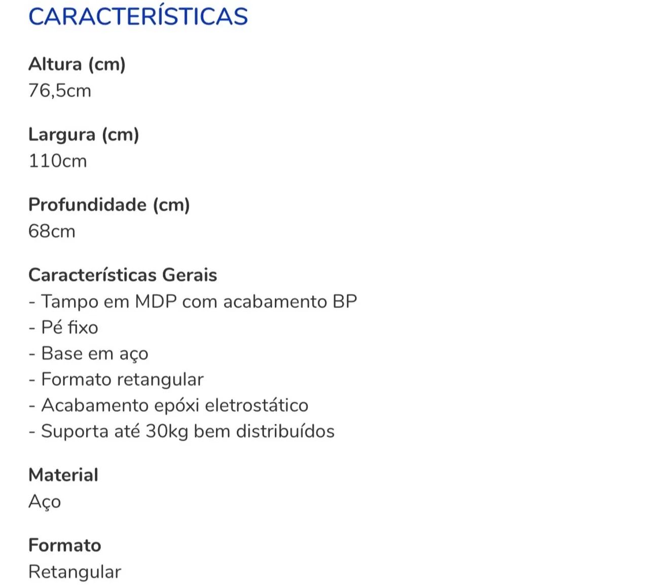 (NOVA) Mesa de Jantar Bartira Vita New 64962681760897121