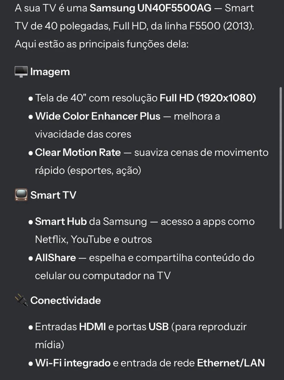 Tv 40 polegadas sansung full HD - Foto 6
