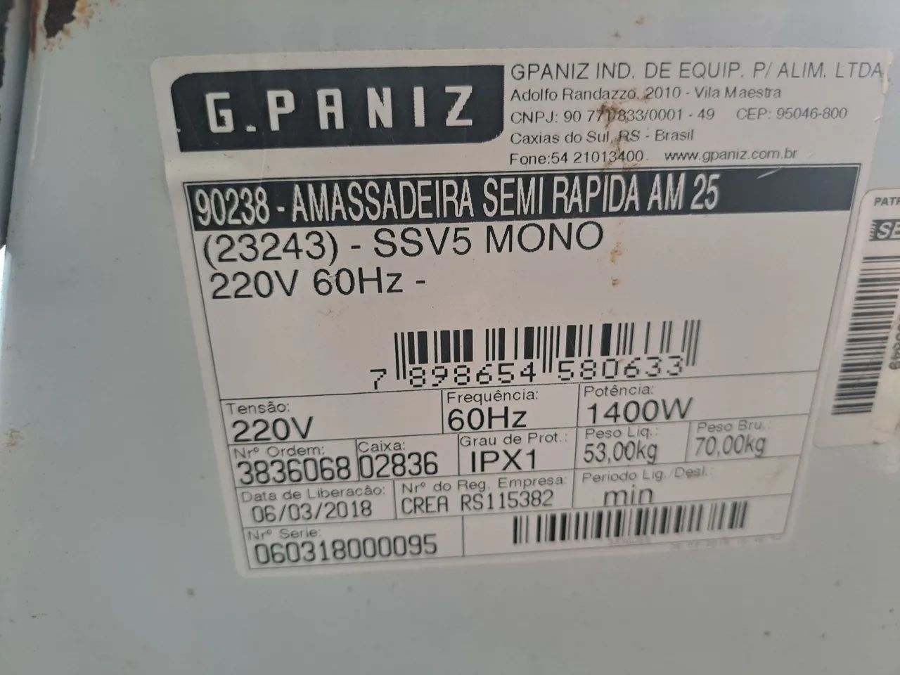 Amassadeira 25 kilos semi nova - Foto 4