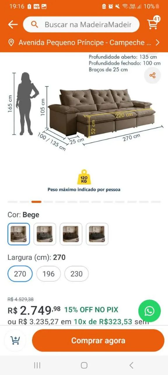 Sofá retrátil e reclinável  - Foto 2