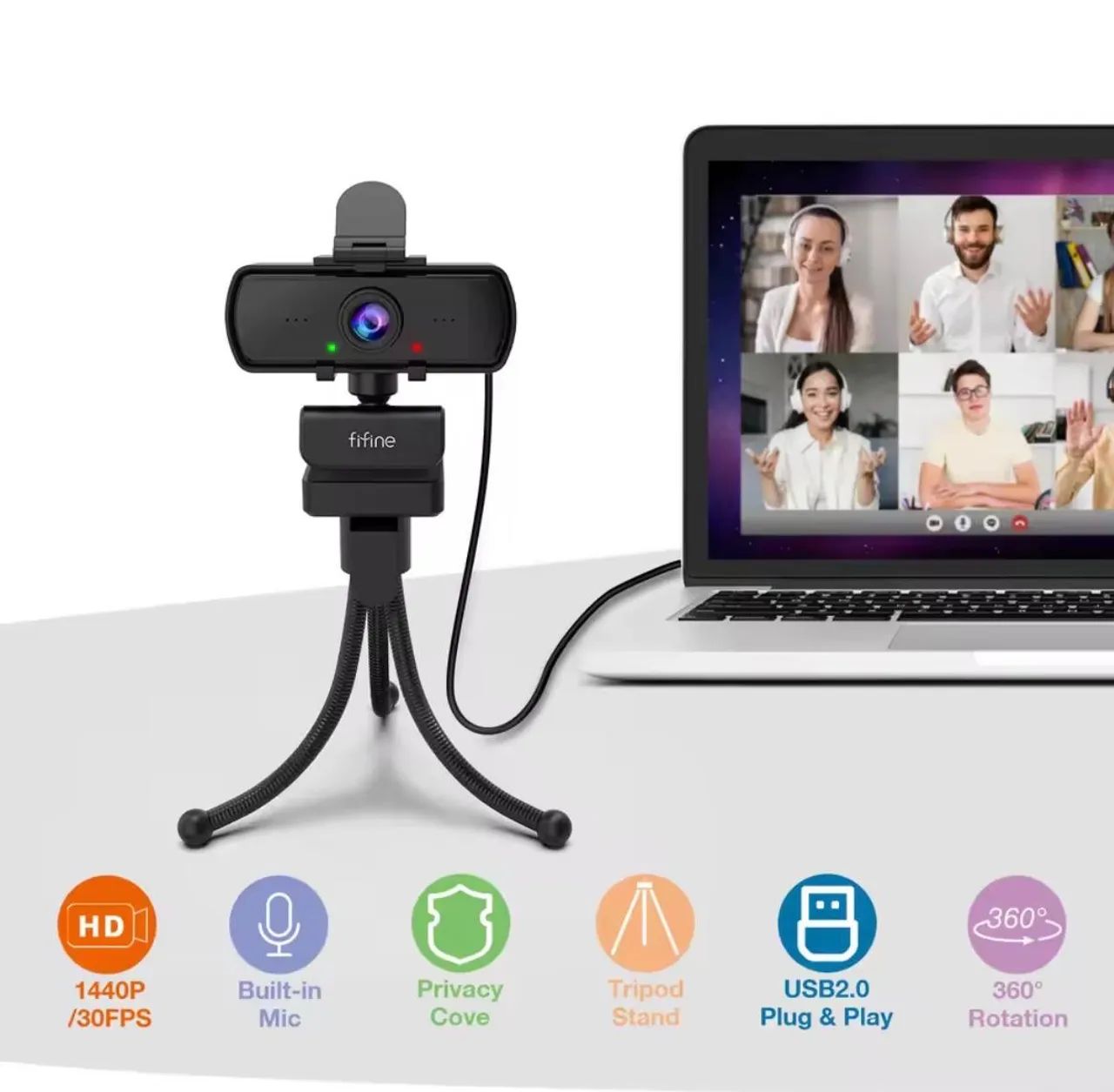 Webcam FIFINE 1440p FULL HD - Foto 3