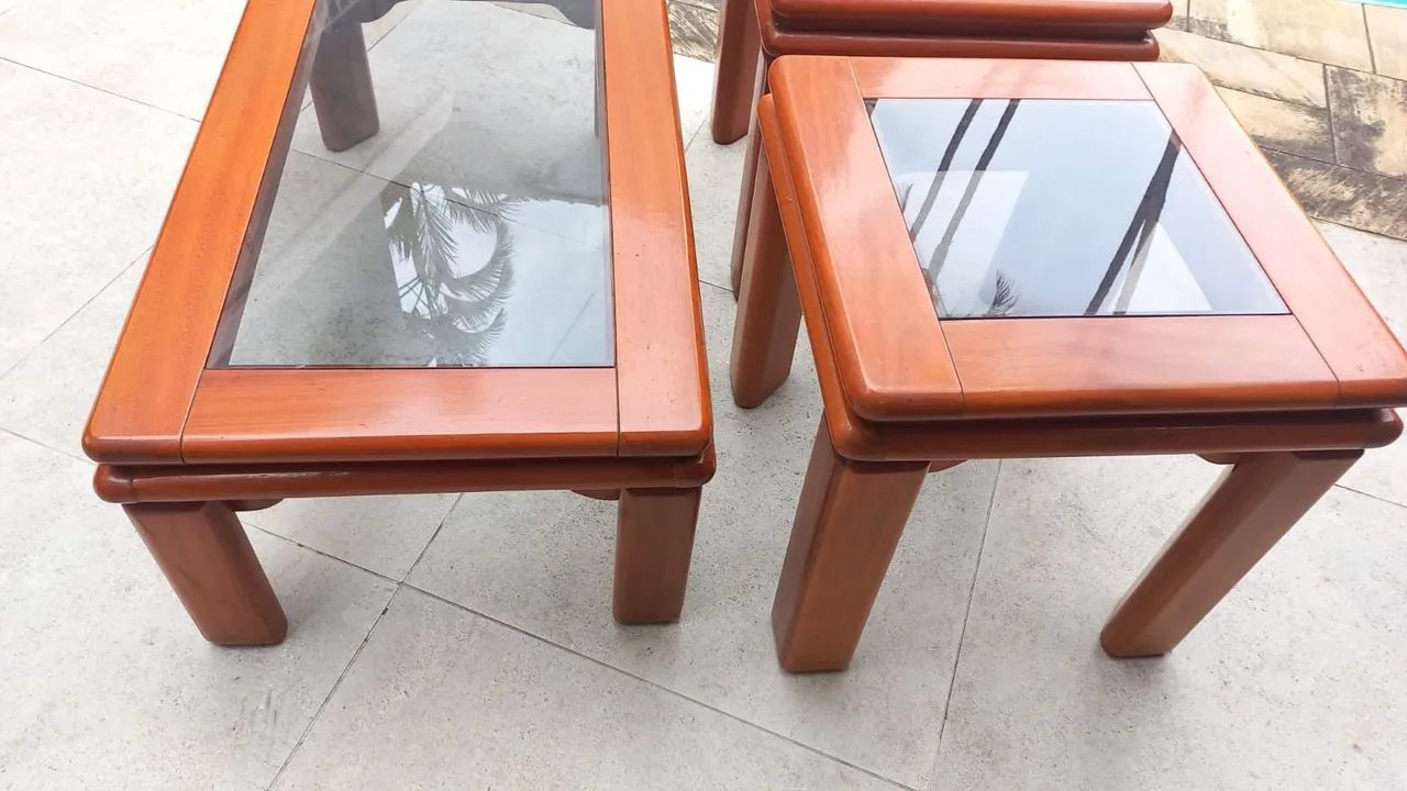 Jogo de duas mesas laterais e uma centro  - Foto 4