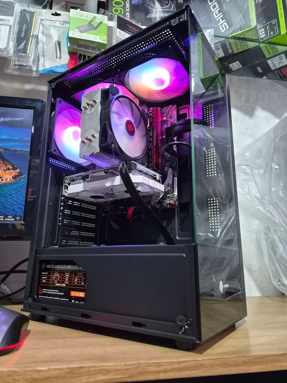 Cpu gamer Intel core i3-10100F 16gb ddr4 RX580 8GB 