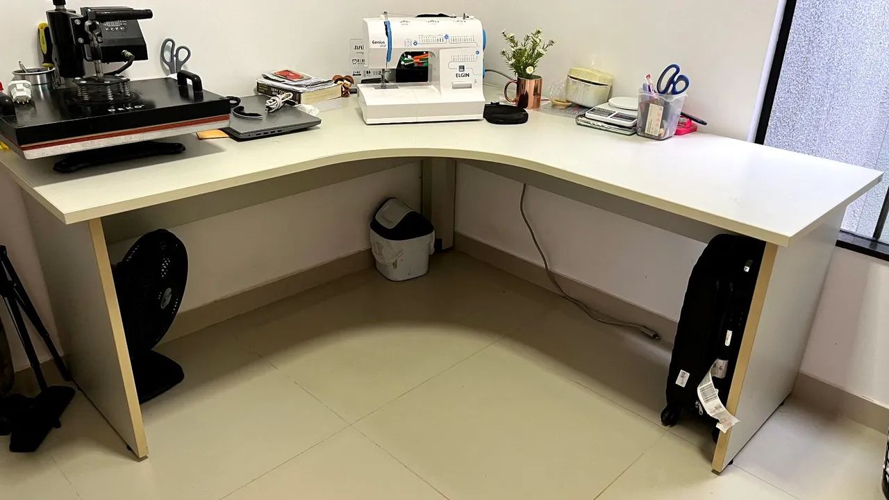 L-shaped office desk