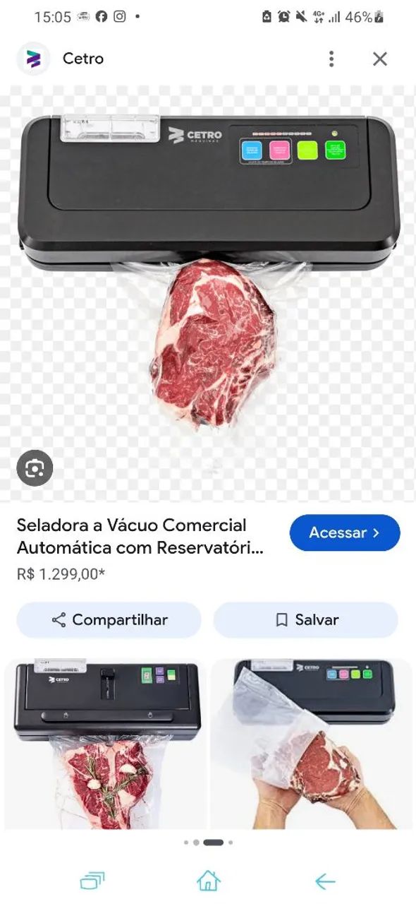 Seladora á vácuo Comercial Cetro 