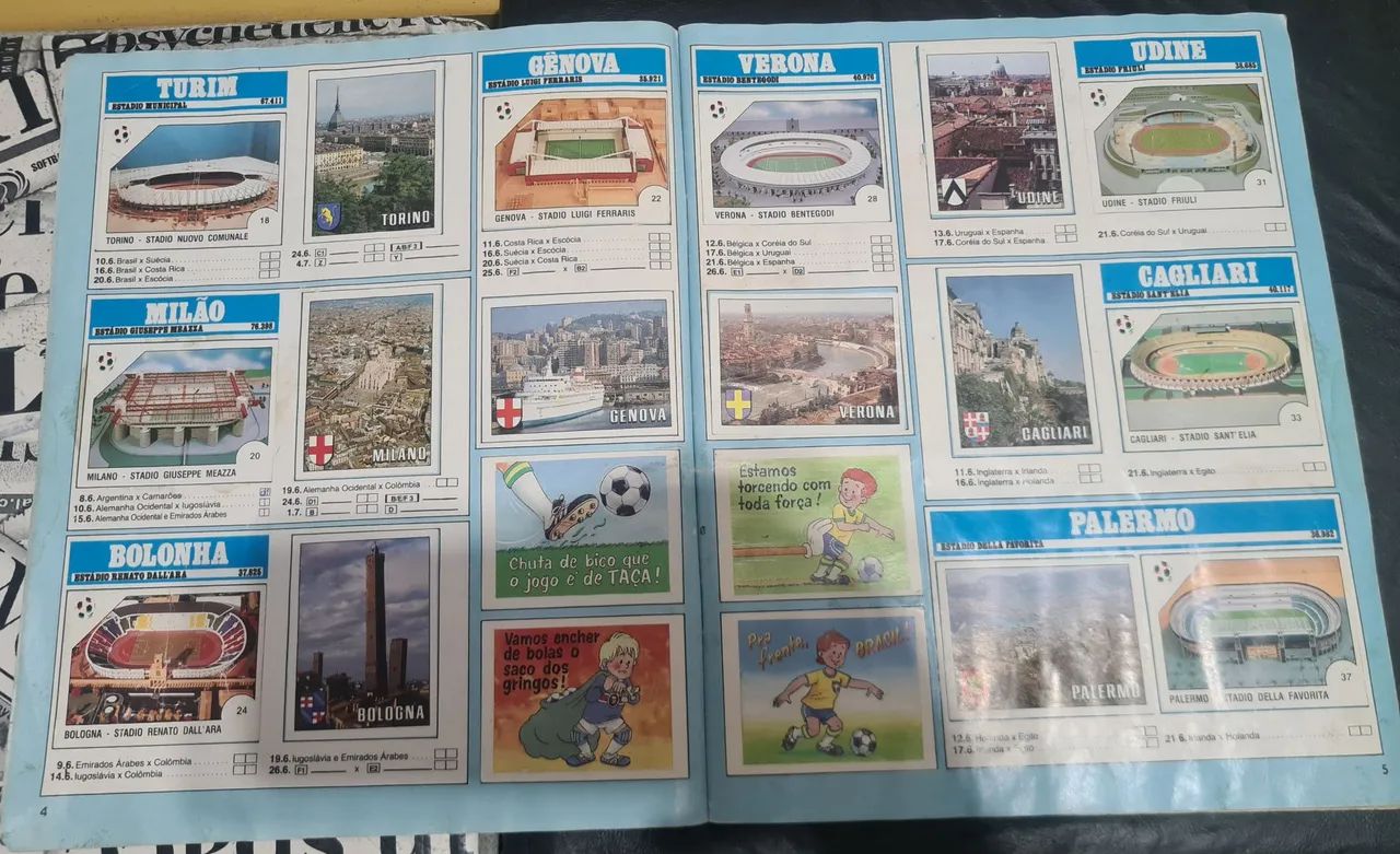ÁLBUM TOTALMENTE COMPLETO DA COPA DO MUNDO DE 1.990 NA ITÁLIA - Foto 4