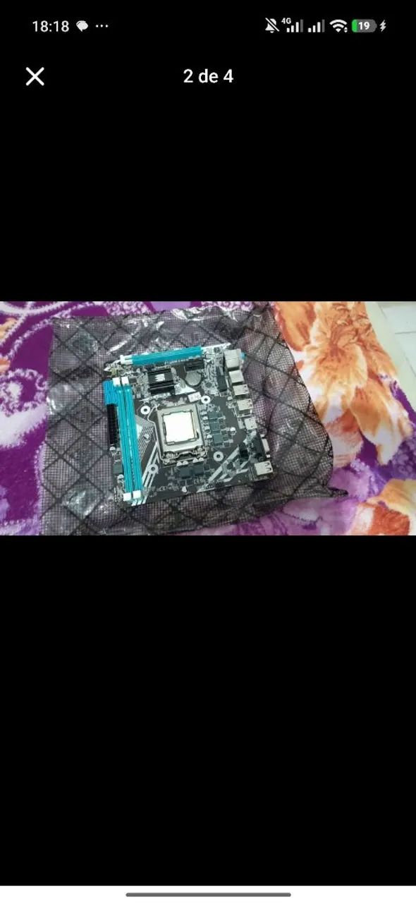 Placa mãe seminova +processador 1a geração 