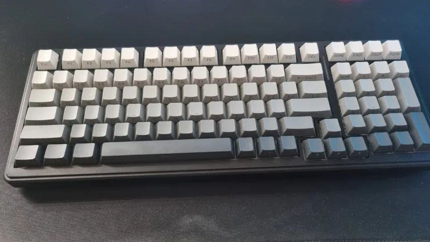 Keycaps PBT Double Shot Cinza/Preto - Foto 2