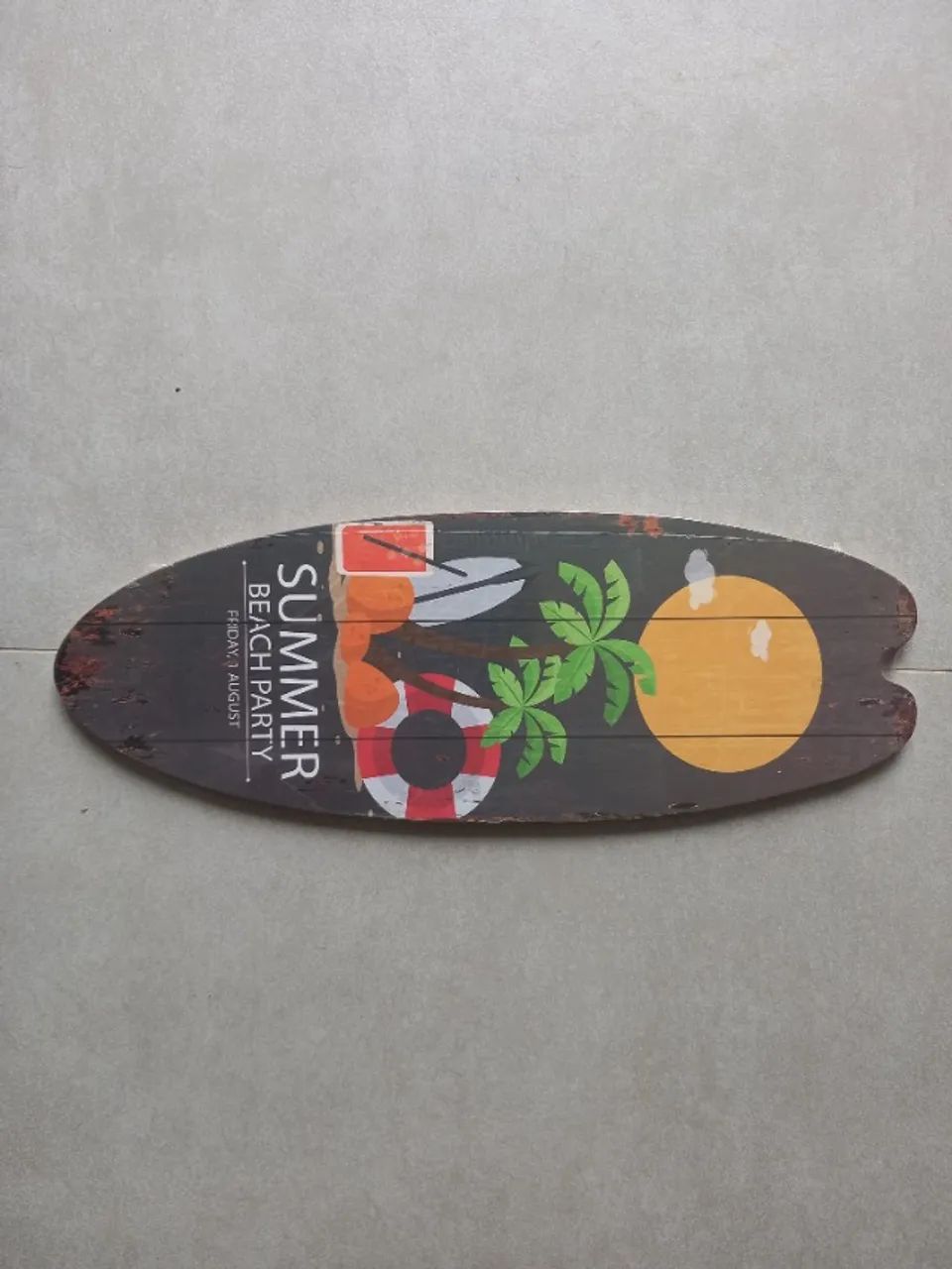 Kit com 3 quadros decorativos em forma de prancha de surf - Foto 3