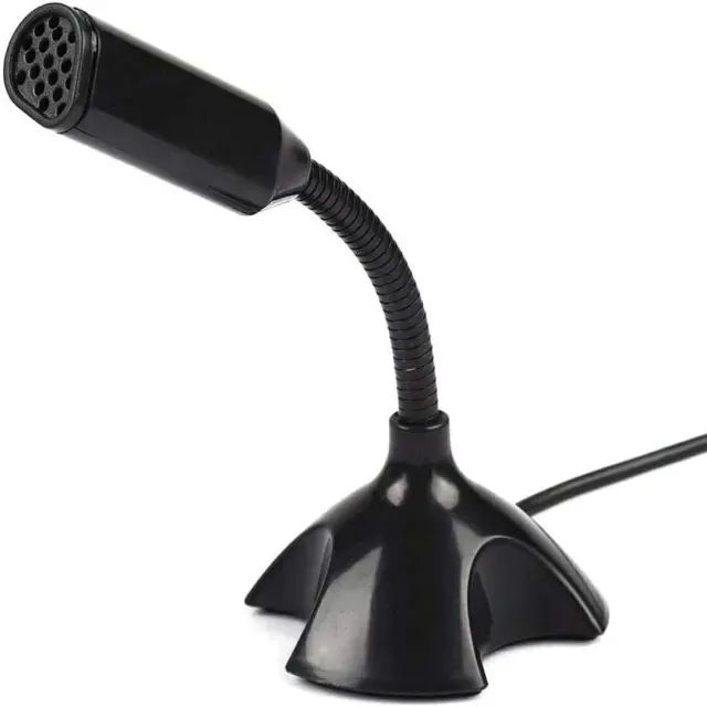 Microfone de mesa USB flexível para PC e notebook