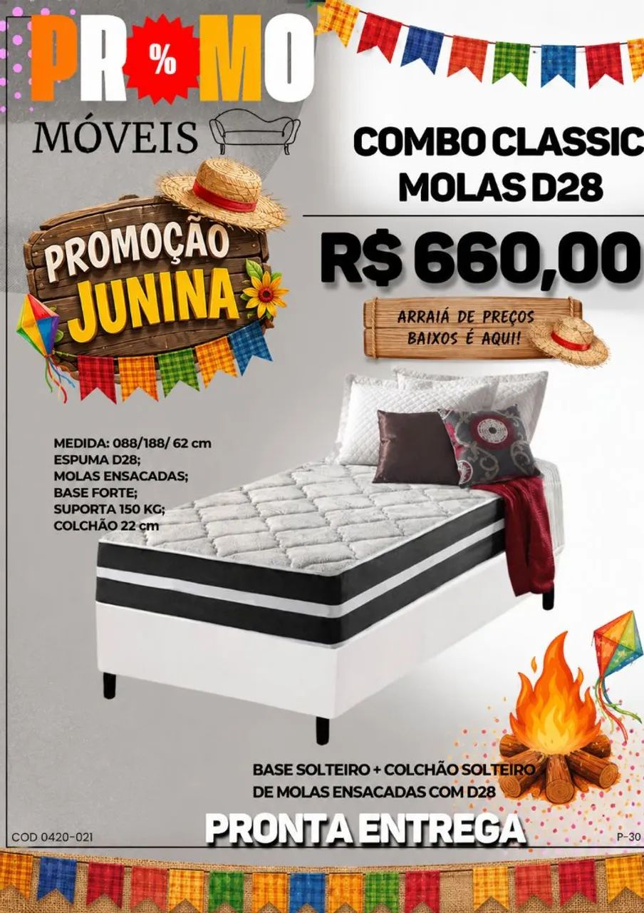 Cama Box solteiro+ colchão D28 molas Ensacada _ temos pronta entrega 