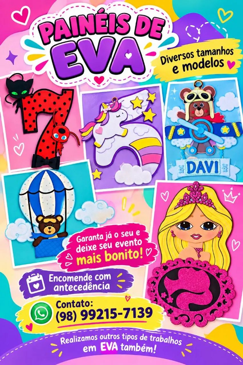 Trabalhos escolares de E.V.A