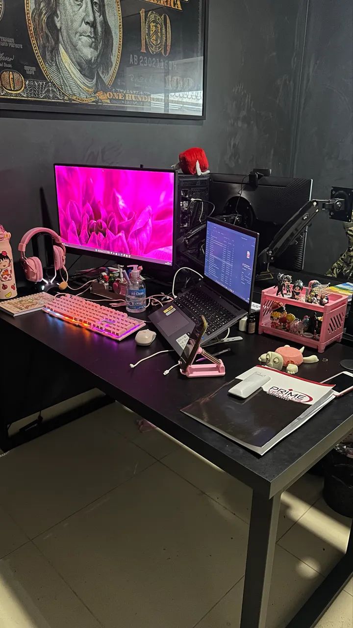 Mesa multiuso preta - em perfeito estado - Foto 4