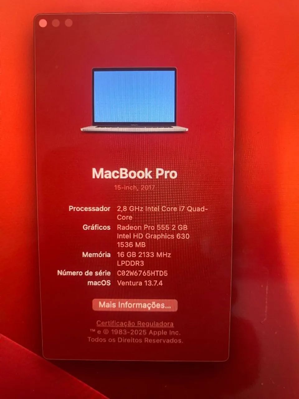 Macbook Pro 15" 16 de Ram e Core I7 - Foto 2