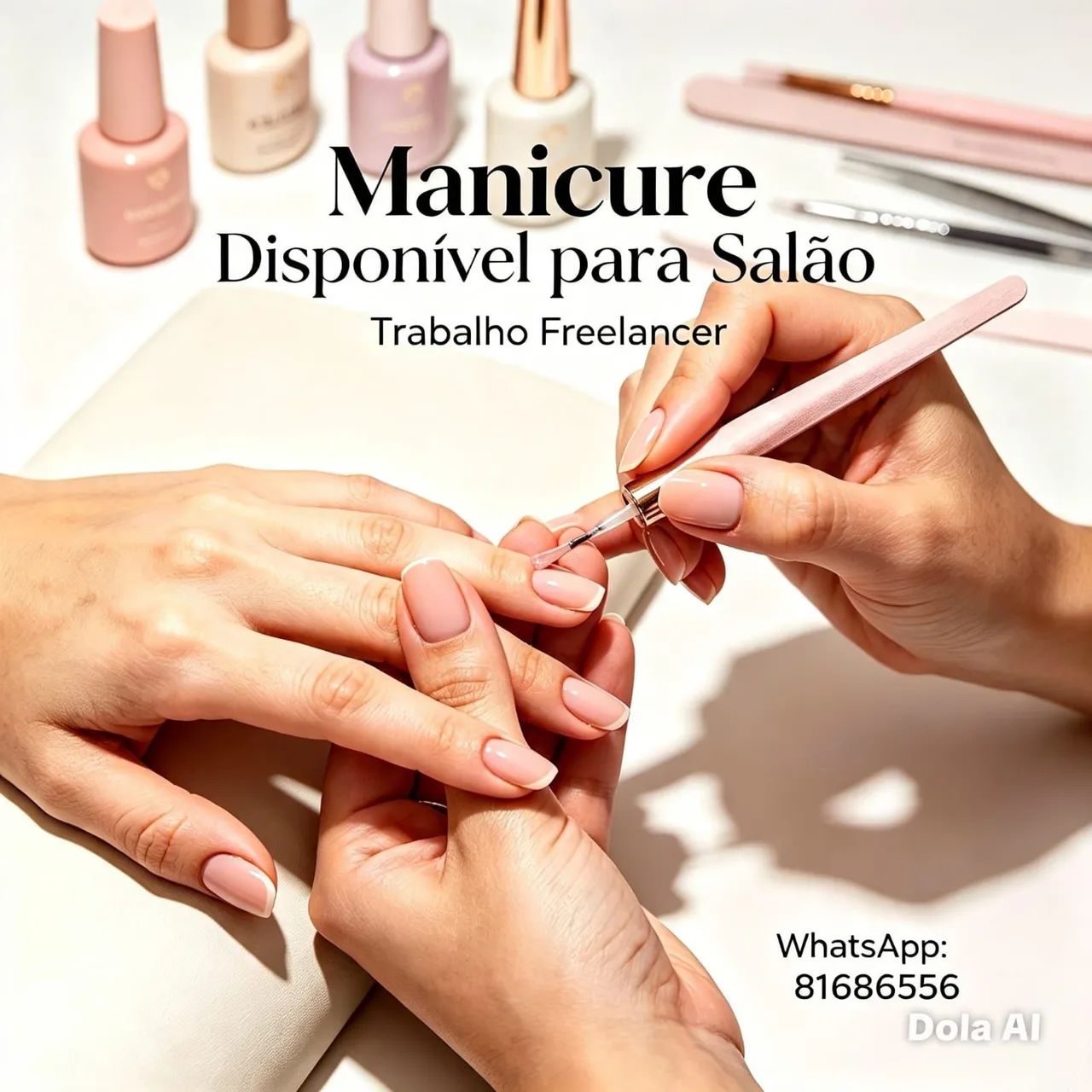 Manicure disponível como free-lancer 