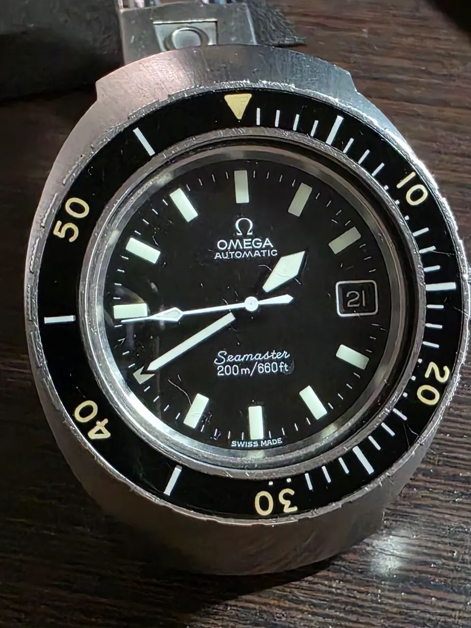 Relógio Omega Seamaster Pilot Line Diver 200 m. Automático.  Umpolished.