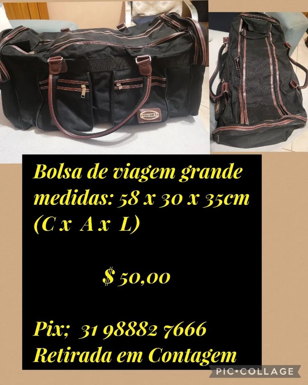 Bolsa de viagem (mala) grande
