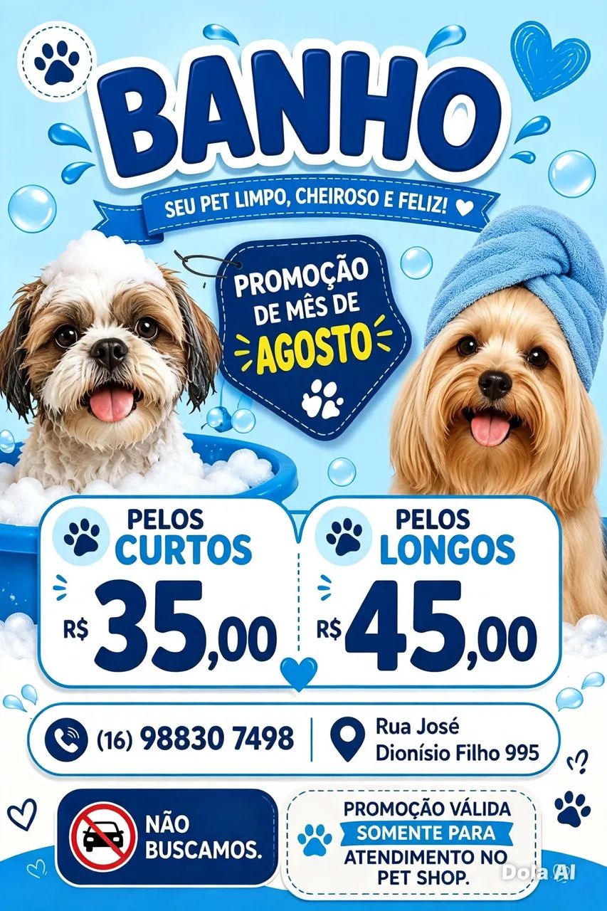 Banho pet 