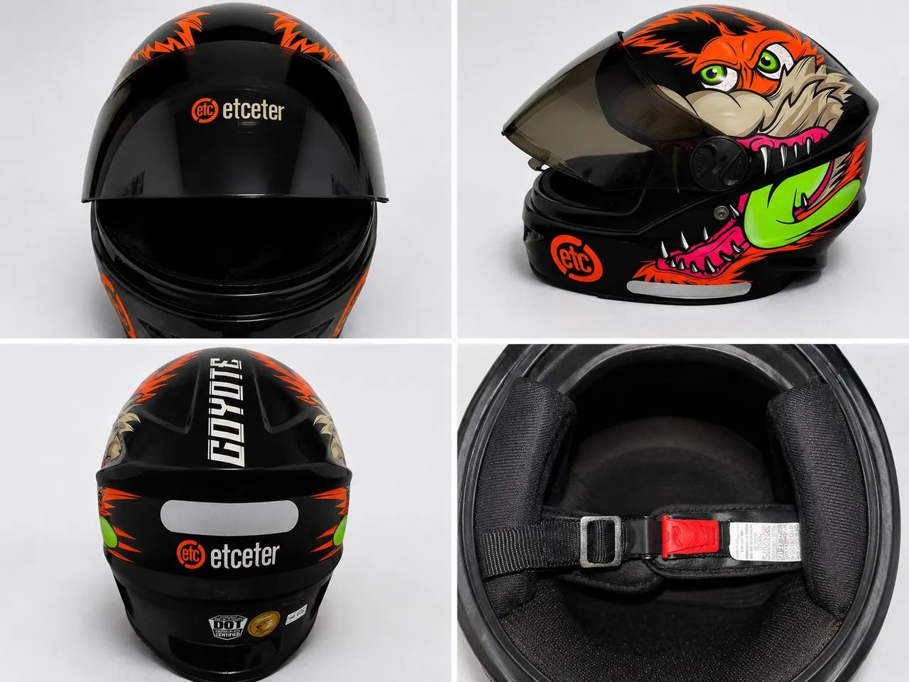Capacete ETC integral, em excelente estado de conservação.  