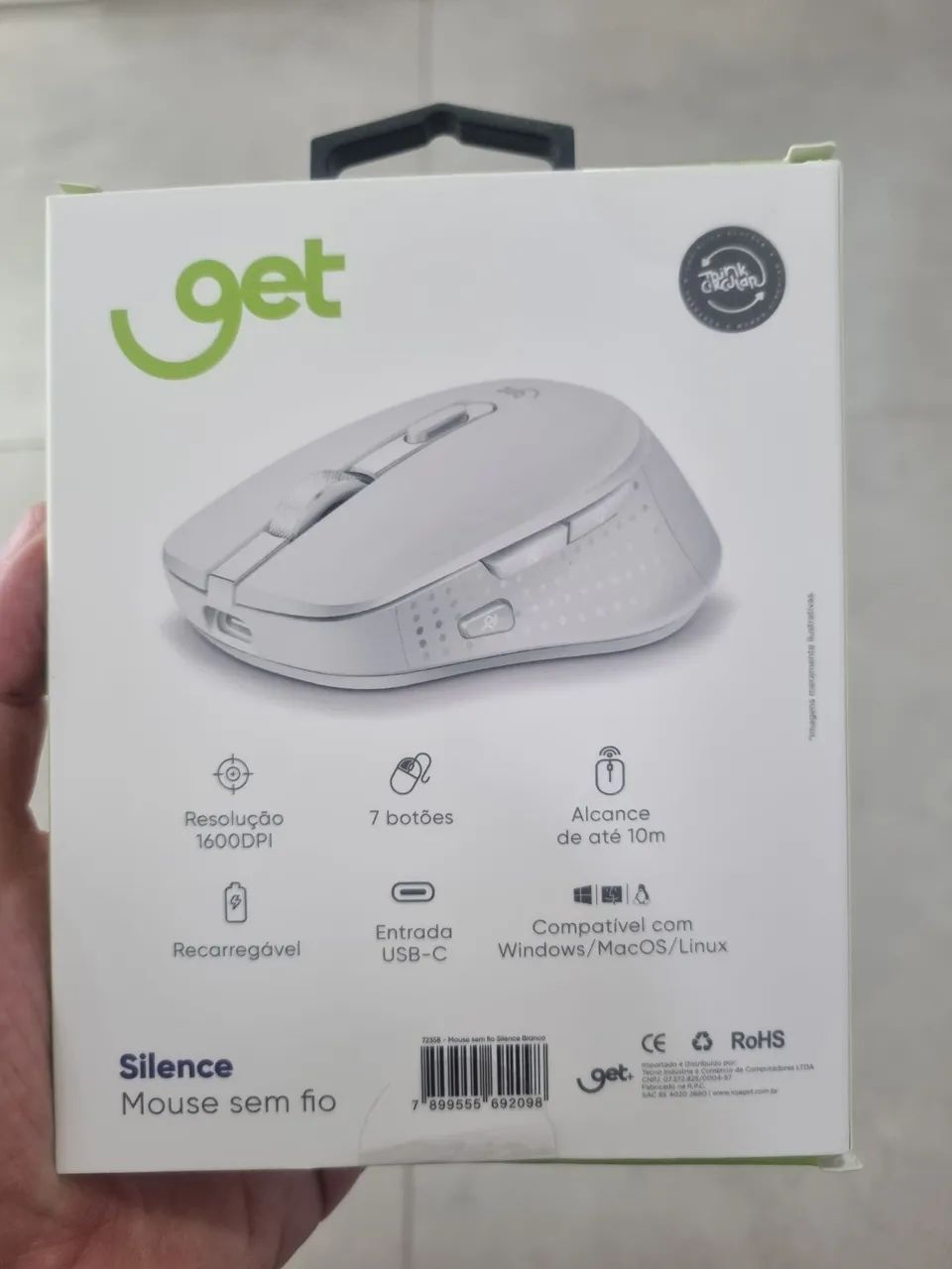 Mouse Get Silence 1600 Dpi Bluetooth - Foto 3