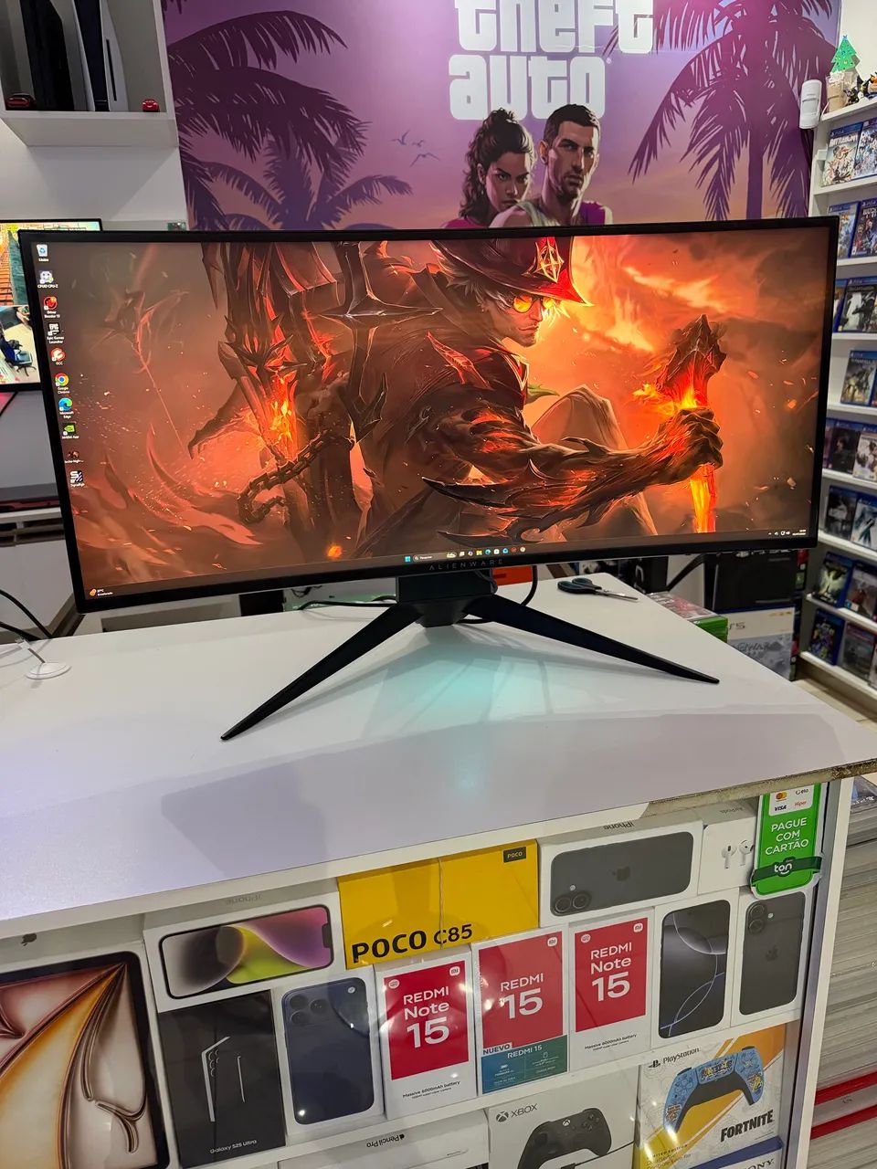 Monitor AlienWare 34 polegadas curvo 120hz