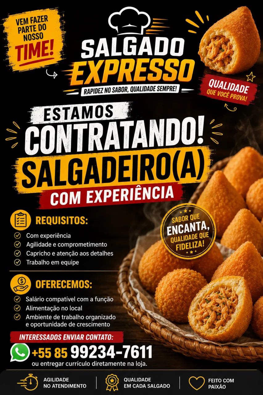 ? VAGA URGENTE - SALGADEIRO(A)