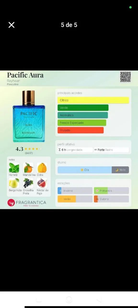 Perfume pacific Áurea 