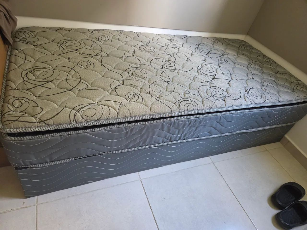 Cama Box Solteiro com colchão D33 Bonsono Pillow top - Foto 2