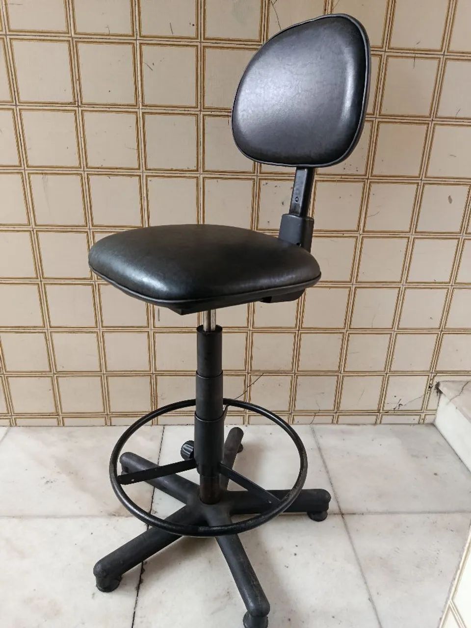 Cadeira alta balcão/bancada 3 ajustes 
