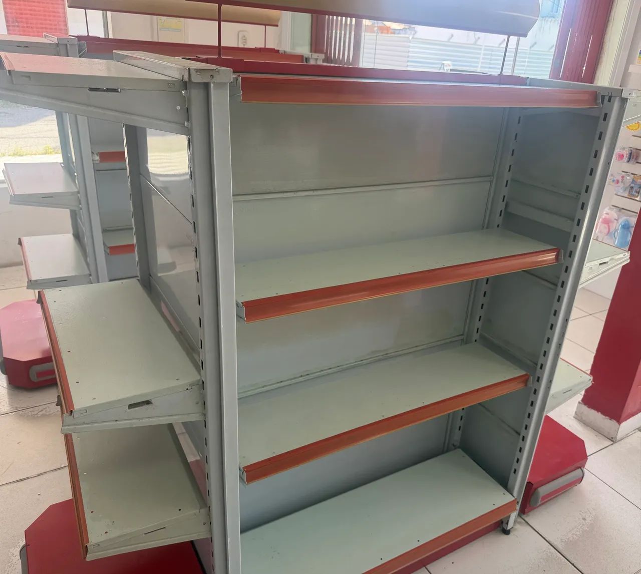 Gôndola central de aço para farmácia/ mercado/ loja