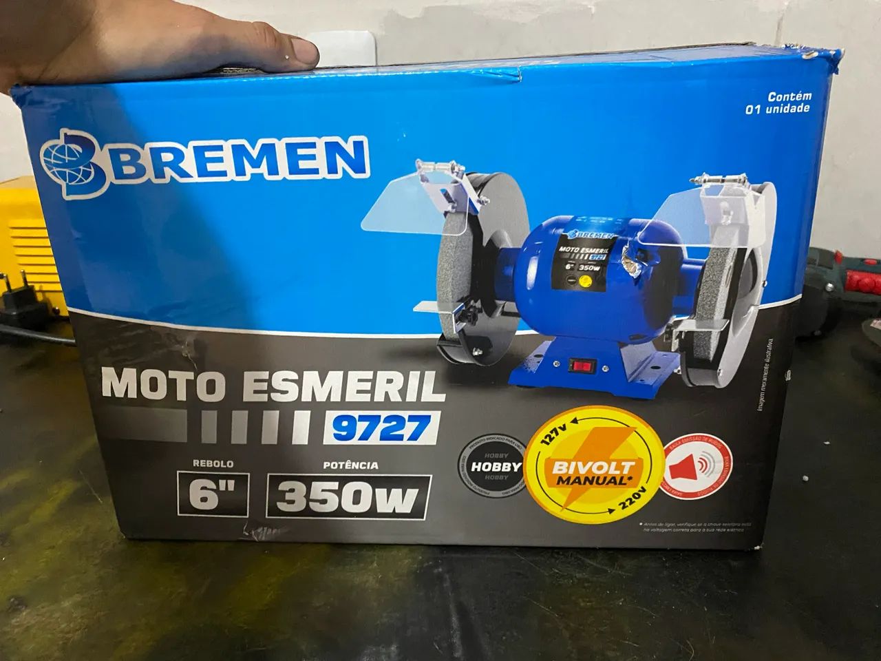 Motor esmeril de bancada 6? Novo