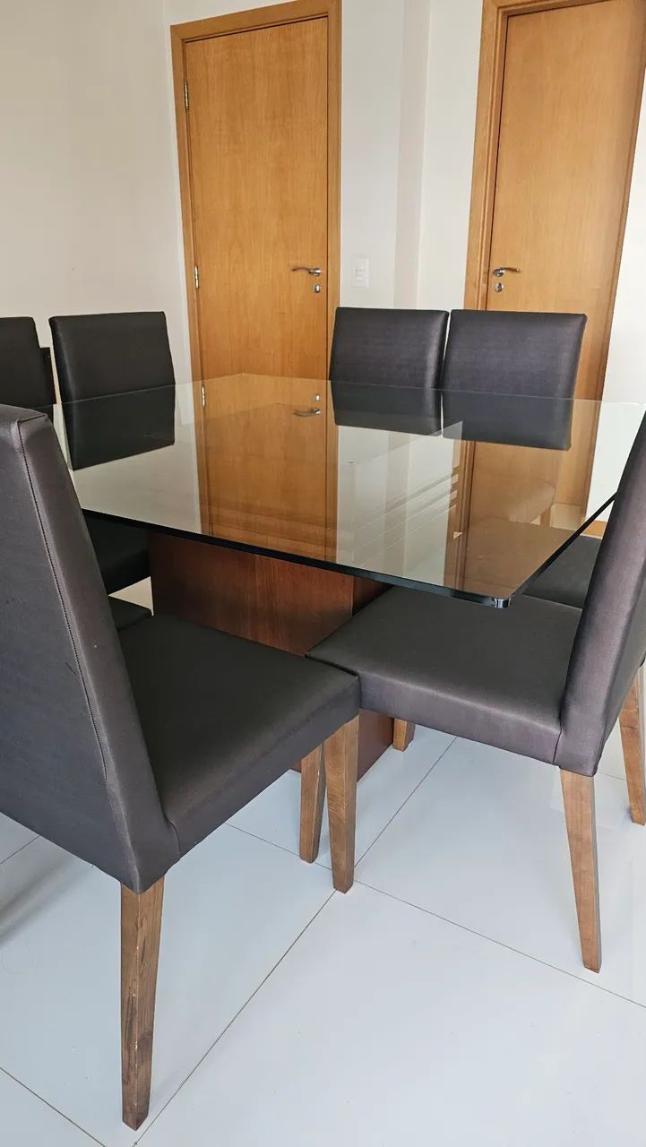 Mesa de vidro 8 lugares - Foto 2