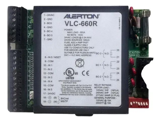 Controlador Ddc Alerton Vlc-660r Bacnet Ms/tp 24vac