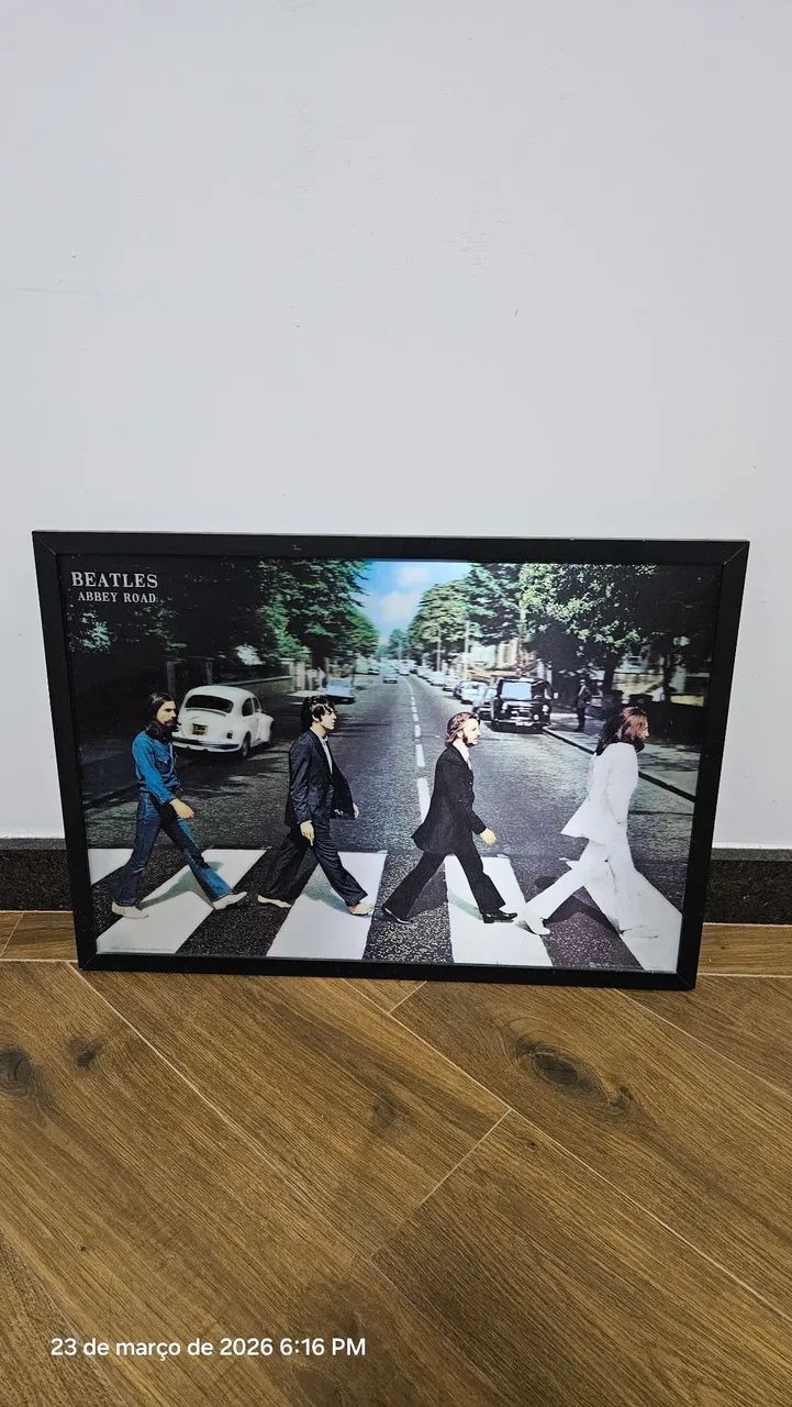 Quadro The Beatles - Abbey Road - 3D - Decorações Para Casa - São ...