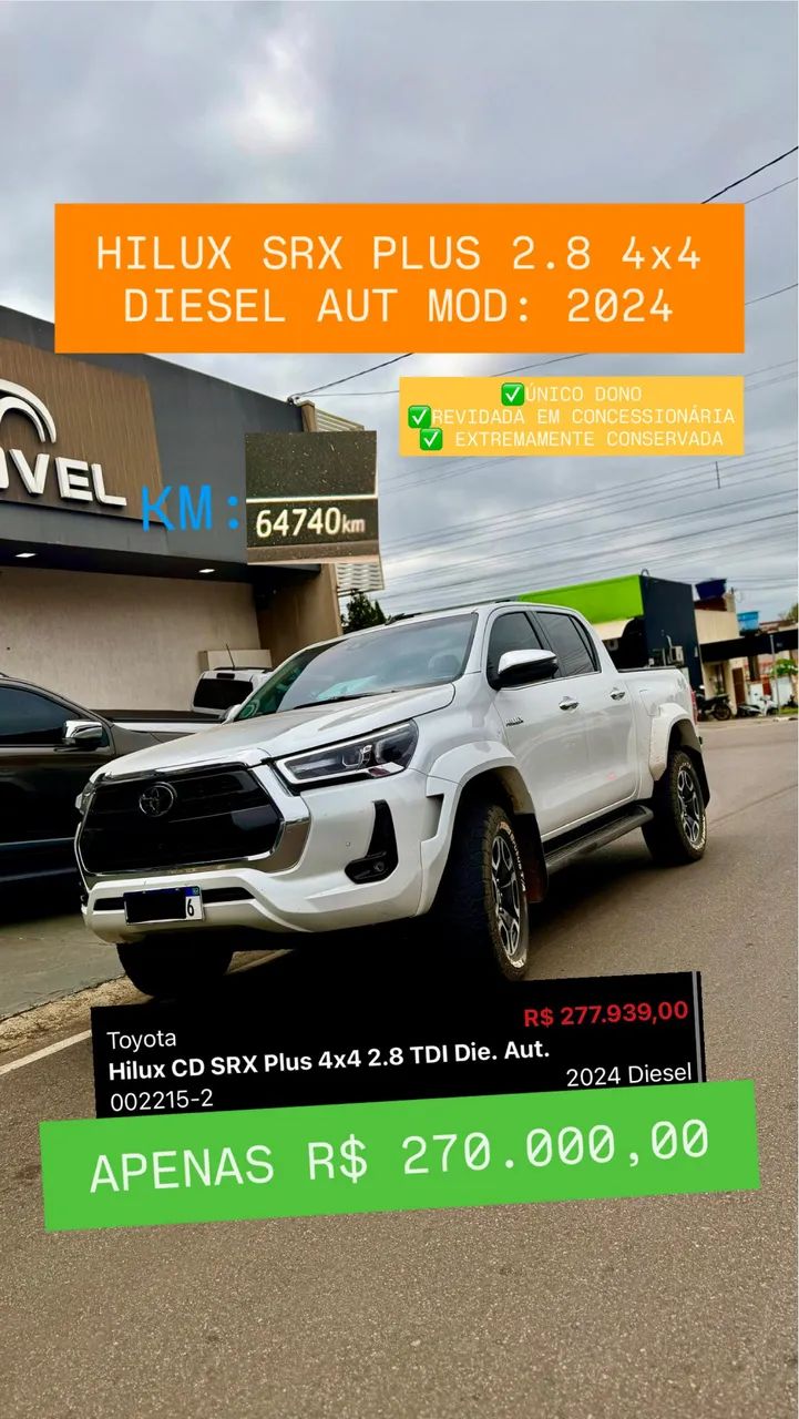 Toyota Hilux Hilux CD SRX Plus 4x4 2.8 TDI Die. Aut. 2024