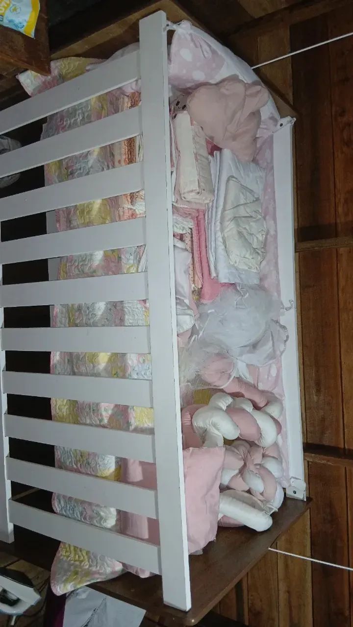 Berço e kit berço para bebê (menina) - Foto 2