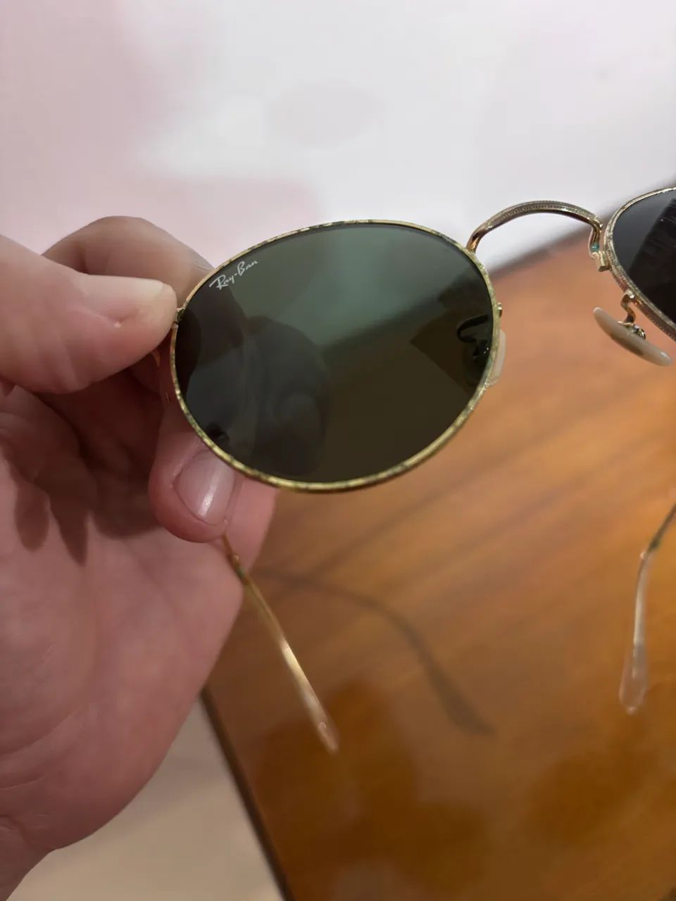 Óculos Ray-Ban ORIGINAL Round dourado - Foto 4
