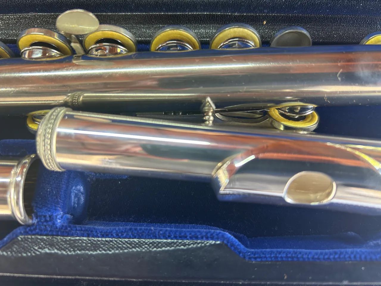 Flauta Muramatsu M-120 com cabeça em prata maciça  - Foto 5