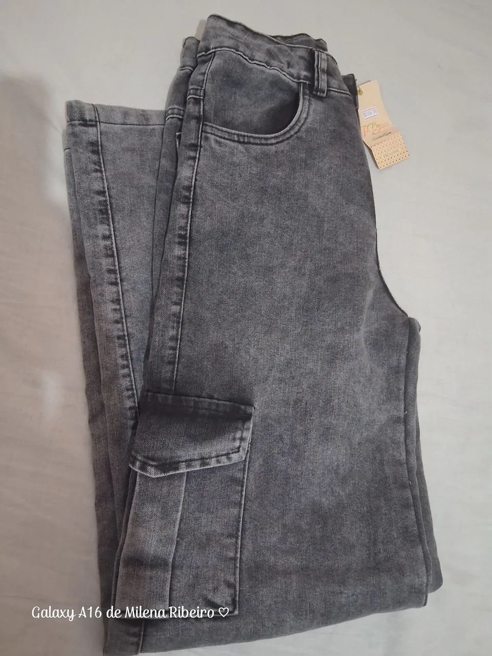 Calça cargo wide leg 
