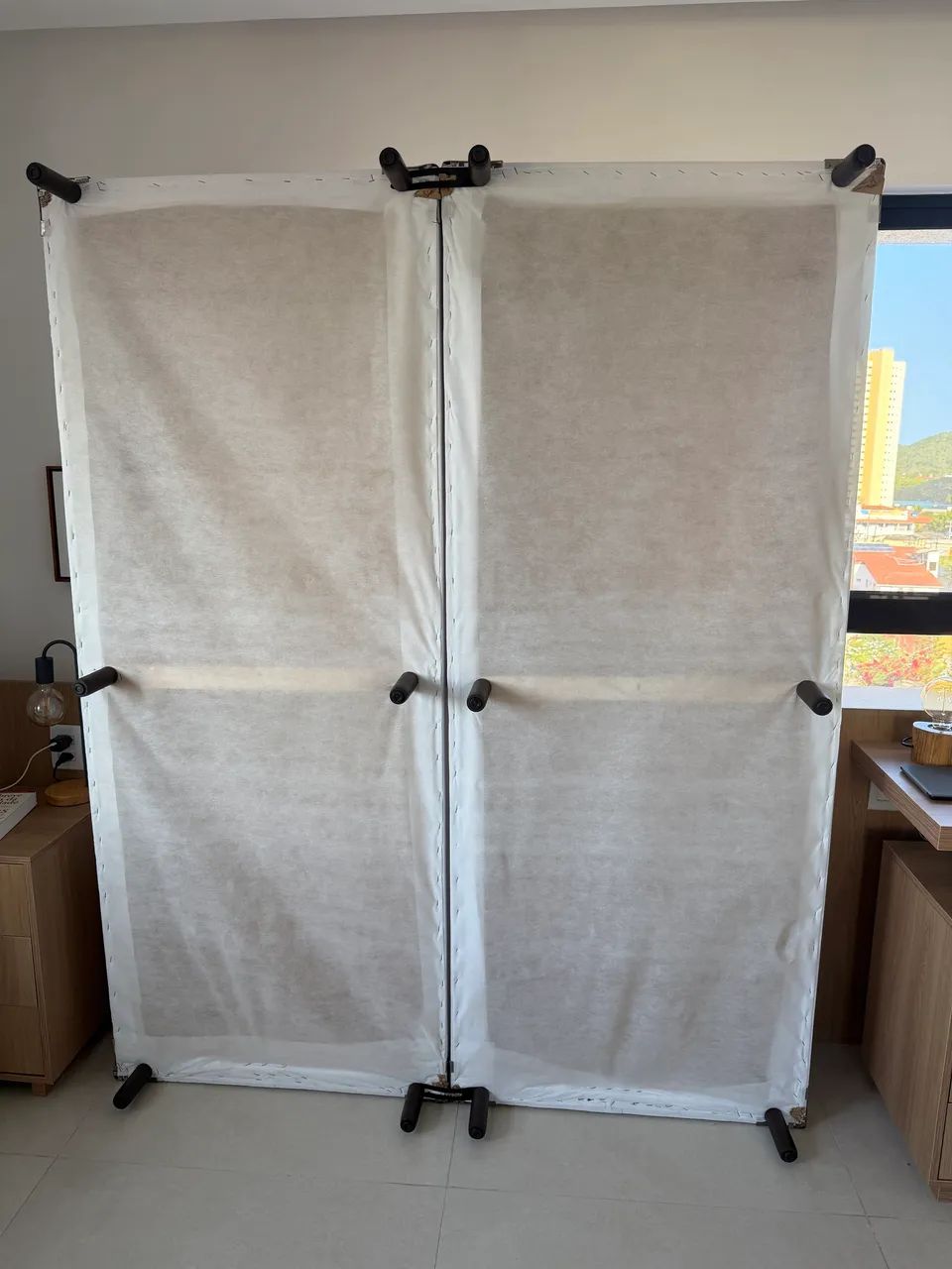 Base de Cama Box Queen Branca Soft Flex - Impecável - Foto 6