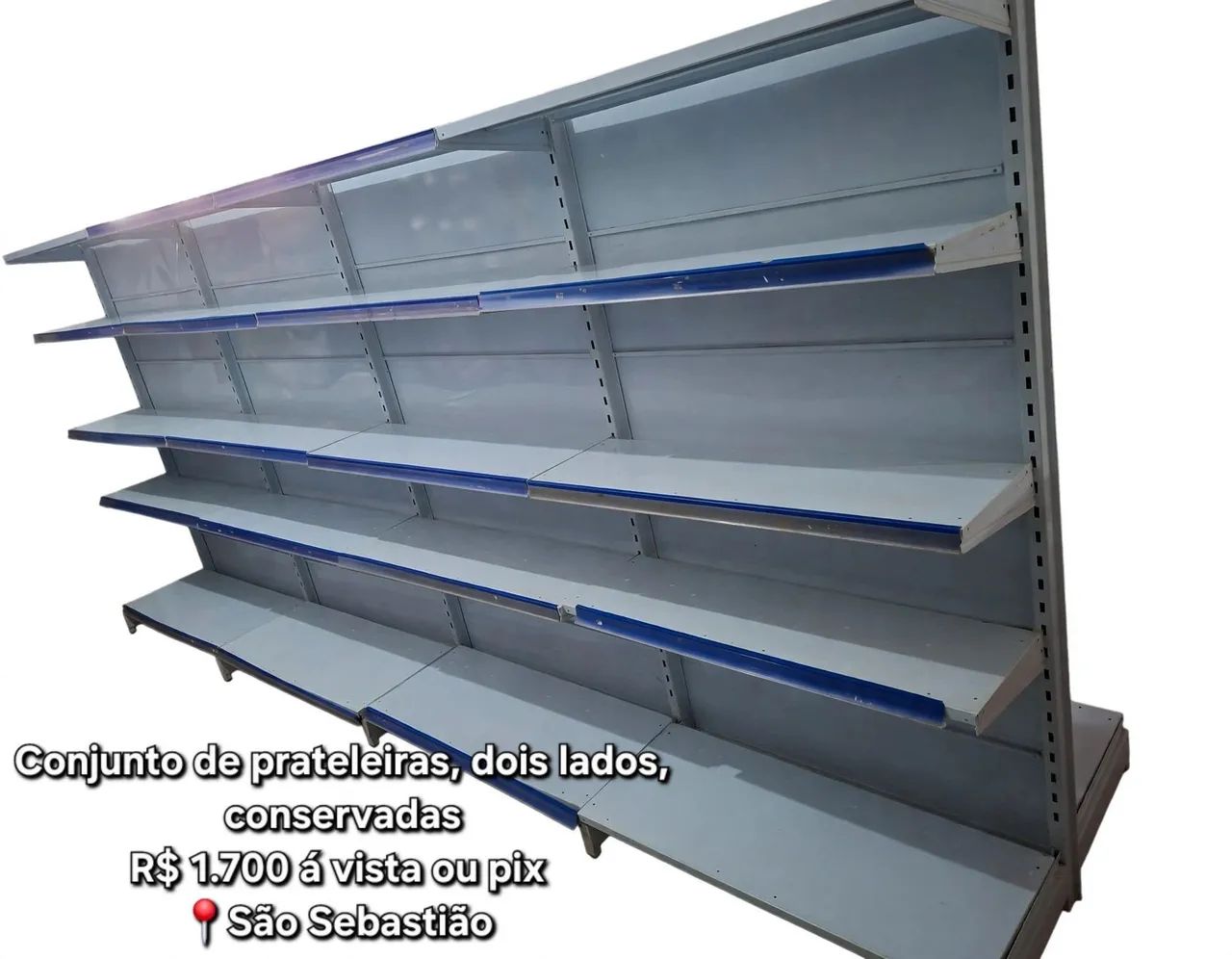 Conjunto de Gôndolas de centro (prateleiras mercado)