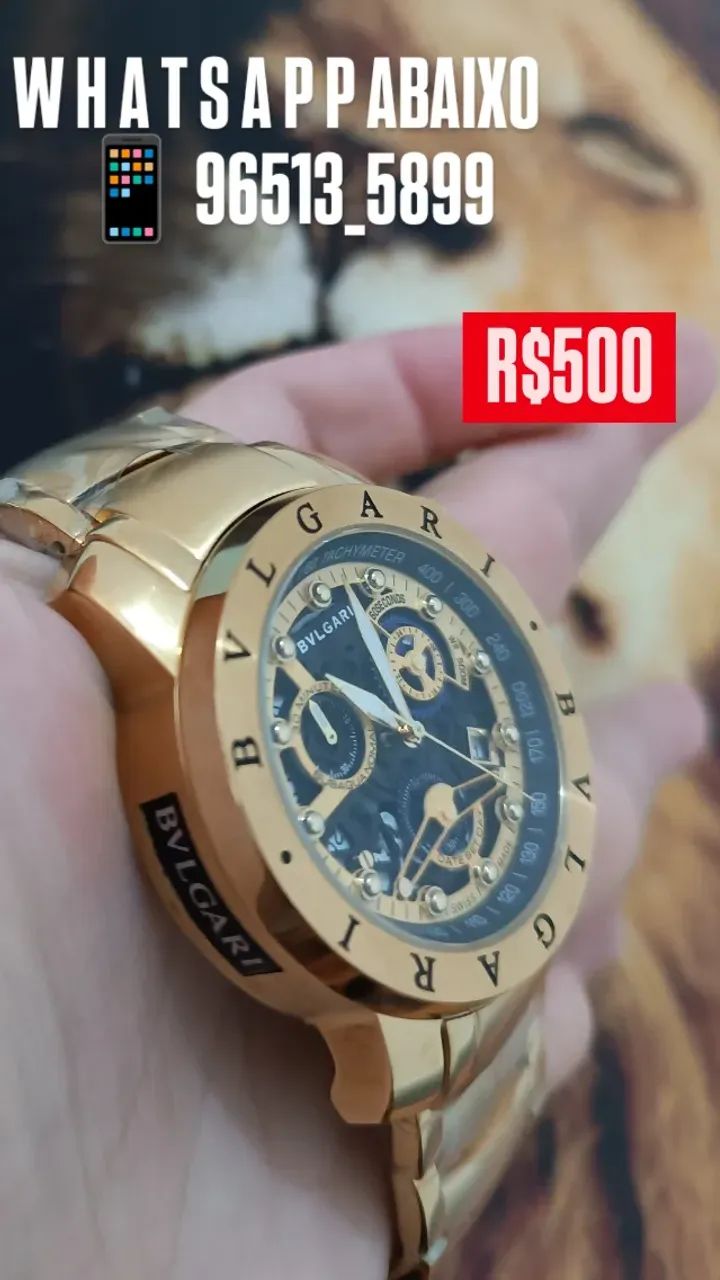 Relógio BVLGARI Skeleton Multifuncional Entregamos  - Foto 3